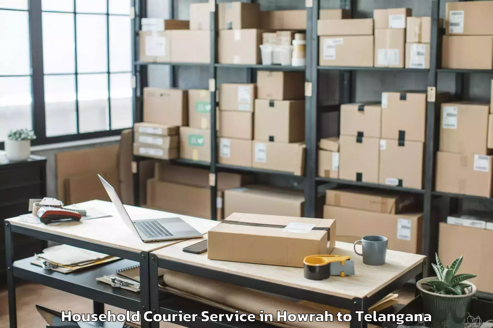 Reliable Howrah to Hyderabad Central Mall Household Courier